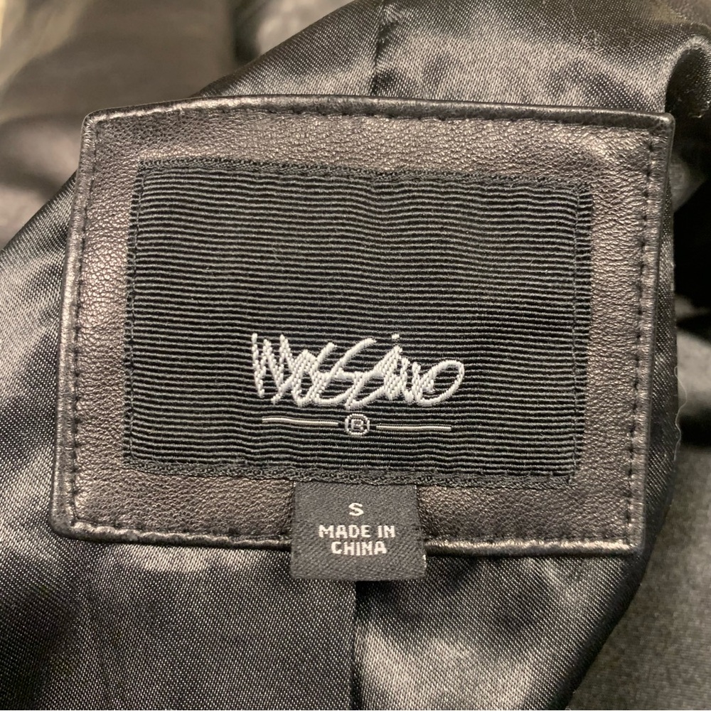Mossimo Soft Tailored 100% Leather Jacket Moto Baddie Classic Size Small - Picture 4 of 12